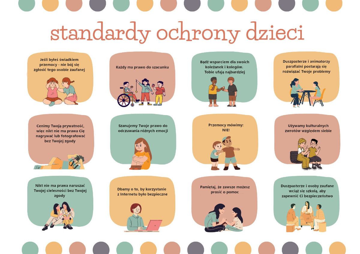 Standardy ochrony dzieci i os&oacute;b bezbronnych &ndash; plansza informacyjna 1